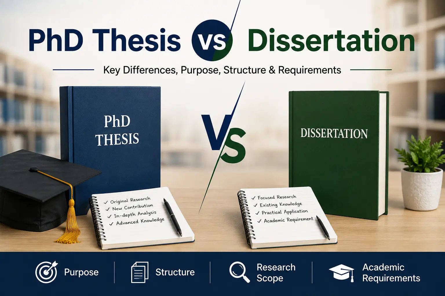 PhD Thesis vs Dissertation